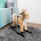 Toy Time Rocking Horse Ride On Toy Plush Animal on Wooden Rockers for Toddlers to 4-years Old, Brown 217945BLN - alternate 3
